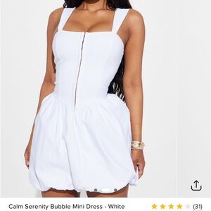 Fashion Nova White Serenity Mini Dress